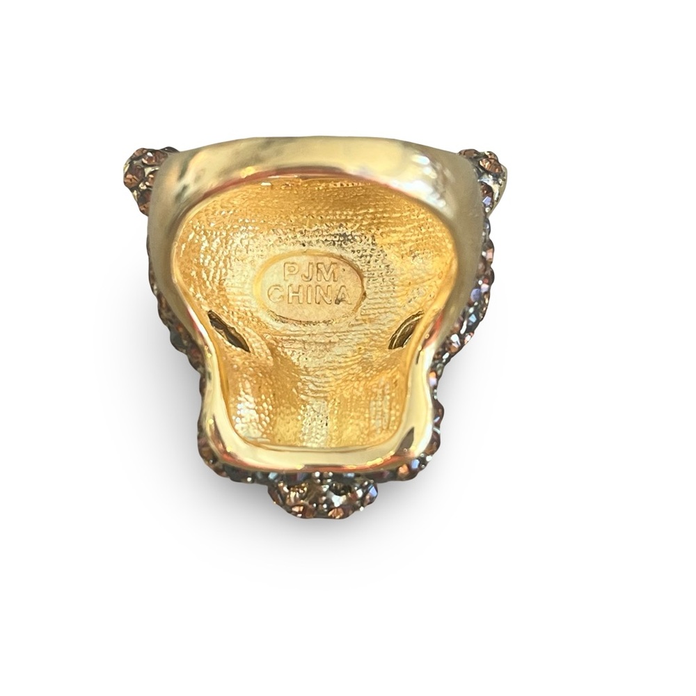 18k Gold Plated Topaz CZ Panther Ring Size 8 - Picture 6 of 10